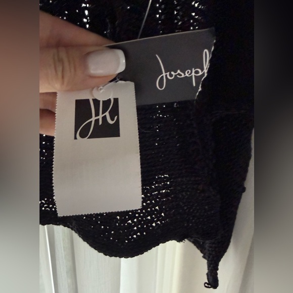 For Cyndi-Joseph Ribkoff Knit Cutout Detail Black Women's oversized Sweater NWT - Picture 13 of 17